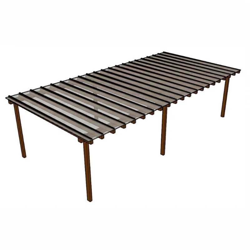 Kit Policarbonato Cristal 4mm 9,00m X 6,00m - Perfis Naturais Cristal: 80% De Transmissão De Luz - OUTRAS - Automotivo