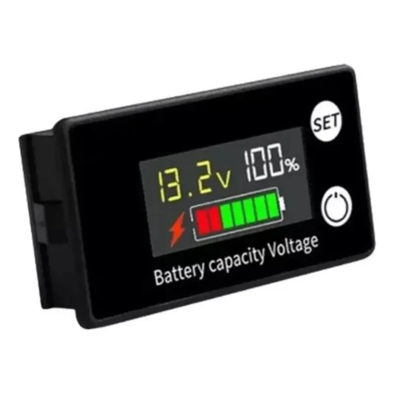 Medidor E Indicador Bateria 12v Digital 3 Cores
