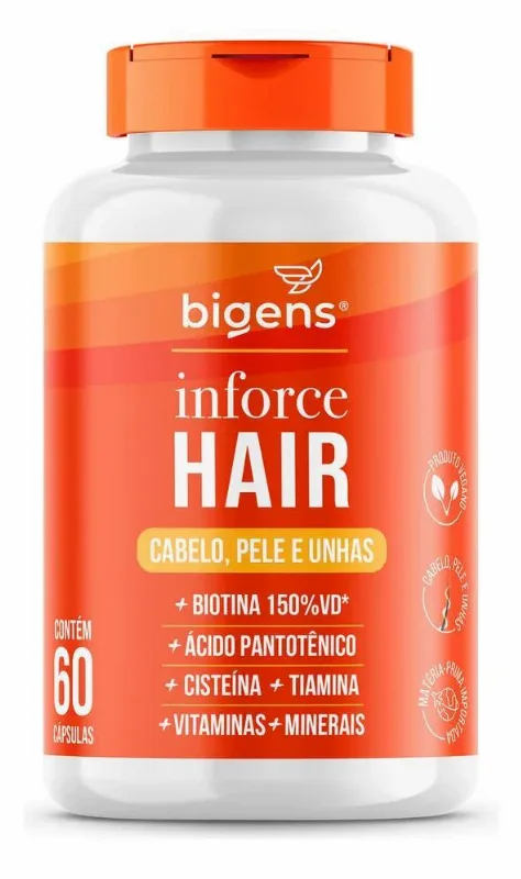5x Inforce Hair Auxilia Cabelo, Pele E Unhas, 60 Caps, Big