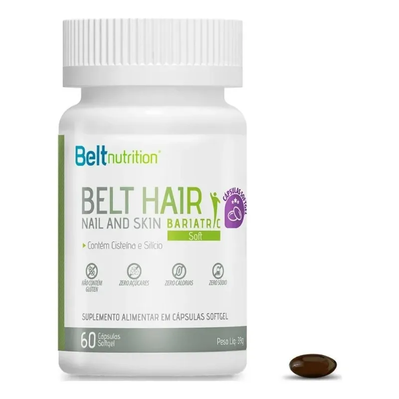 5x Belt Hair Nail And Skin Bariatric Soft Sabor Sem Sabor