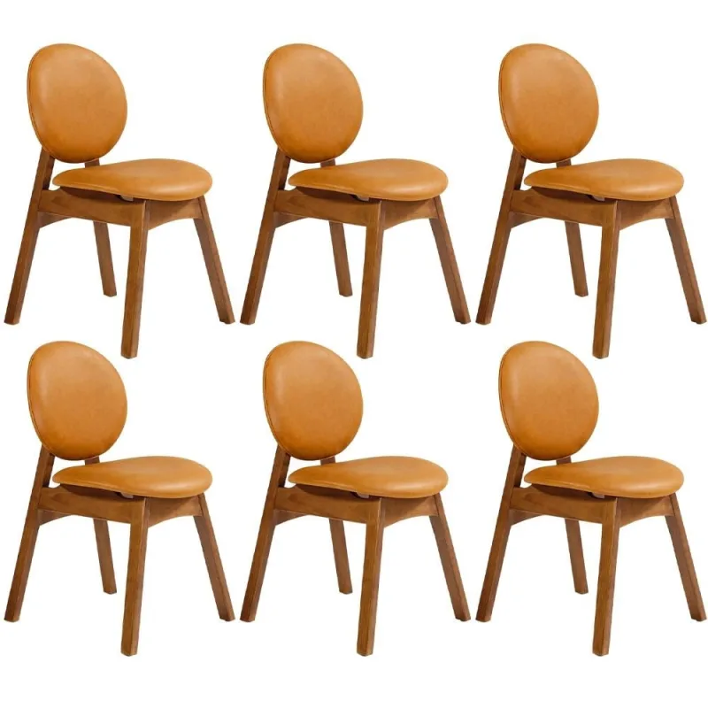 Kit 06 Cadeiras Para Sala de Jantar Cozinha Estofada Rattan Ibis L02 Couríssimo Whisky - Lyam Decor - Lyam Decor - Móveis