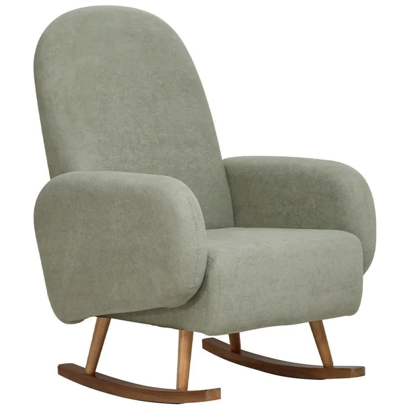 Poltrona de Amamentação Dolce D02 Base Milka Bouclê 70CM Verde Oliva Lyam Decor - Lyam Decor