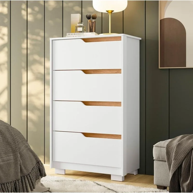 Cômoda para Quarto Lody A04 Flex 4 Gavetas Mdp Mdf Branco Freijó Lyam Decor - Lyam Decor - Bebês