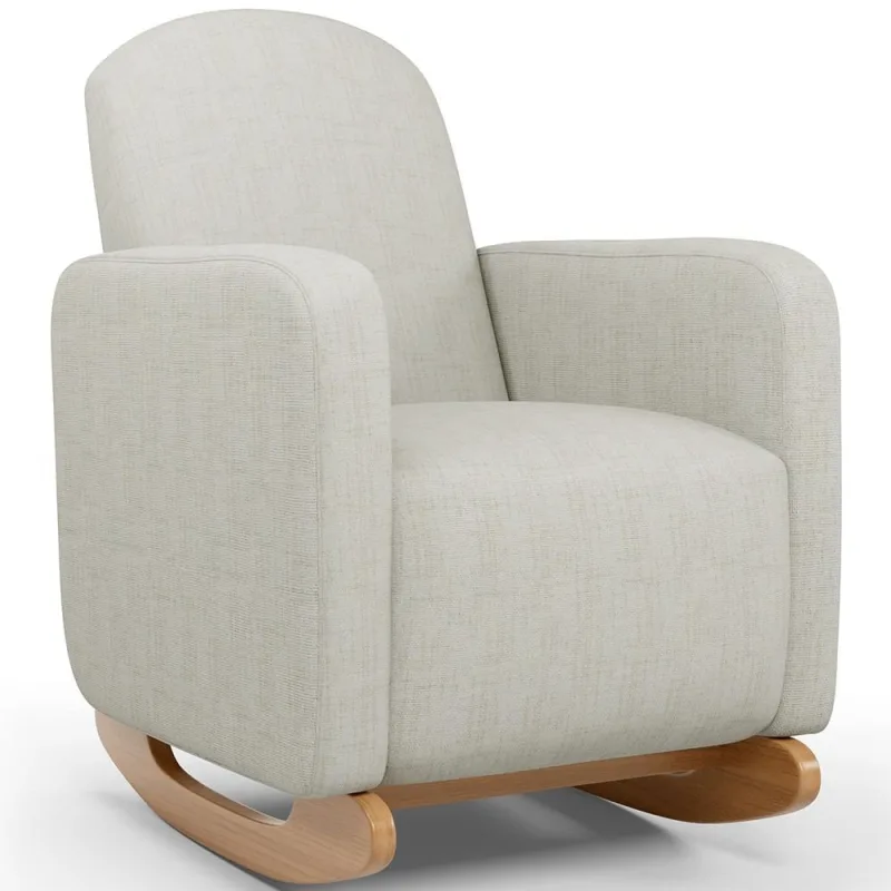 Poltrona de Amamentação com Balanço Orgânica Saori W01 Linho Cru - Lyam Decor - Lyam Decor