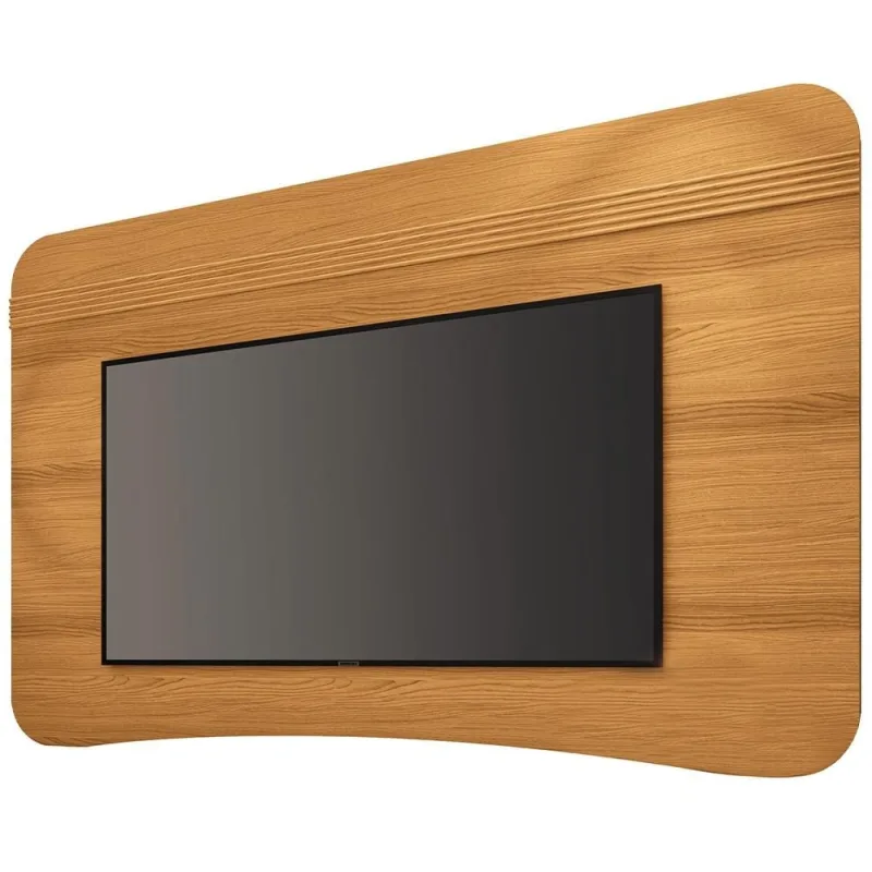 Painel Para TV 80 Pol Orgânico 200cm Ermione B01 Cinamomo - Lyam Decor - Lyam Decor - Móveis