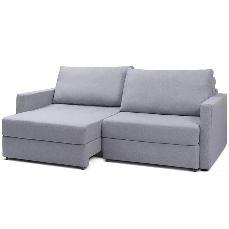 Sofá 3 Lugares Retrátil Reclinável com Baú 220cm Maiorca K01 Linho Cinza - Lyam Decor - Lyam Decor - Móveis