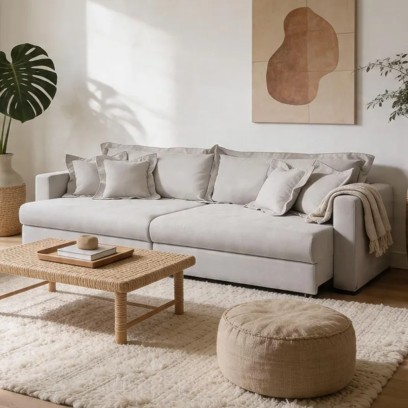 Sofá 3 Lugares Retrátil Reclinável Para Sala de Estar 250cm Missouri K01 Veludo Bege - Lyam  Decor - Lyam Decor - Móveis