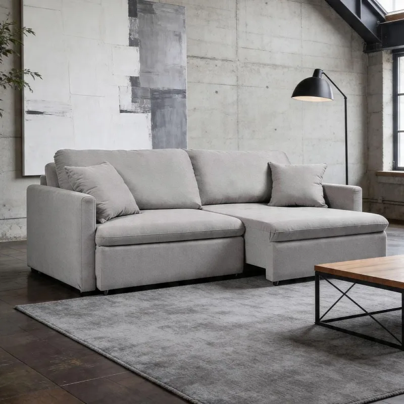 Sofá 3 Lugares Retrátil Reclinável Para Sala de Estar 240cm Send K01 Linho Soft Cinza - Lyam  Decor - Lyam Decor - Móveis