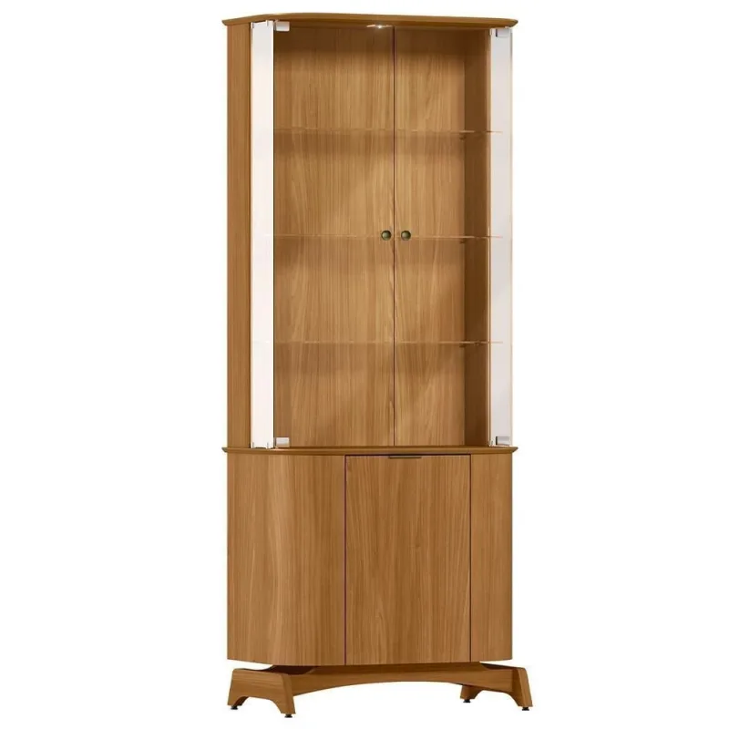 Cristaleira para Sala de Jantar Bar Verbena N01 3 Portas em MDF Ypê Lyam Decor - Lyam Decor - Móveis