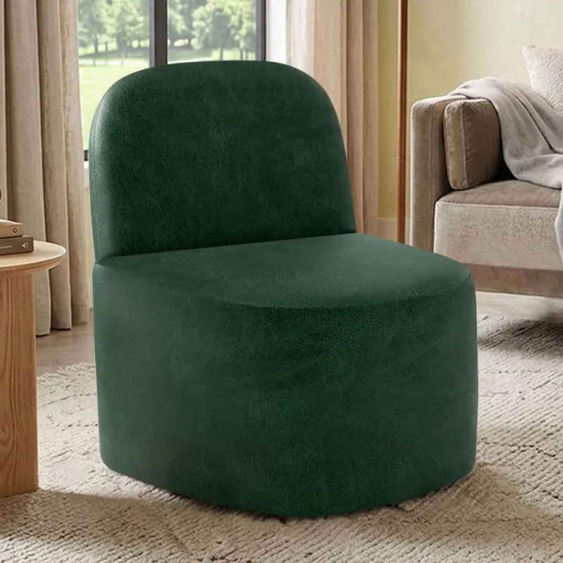 Poltrona Decorativa Orgânica Para Sala de Estar Living Lumiere W01 Couríssimo Verde - Lyam Decor - Lyam Decor - Móveis