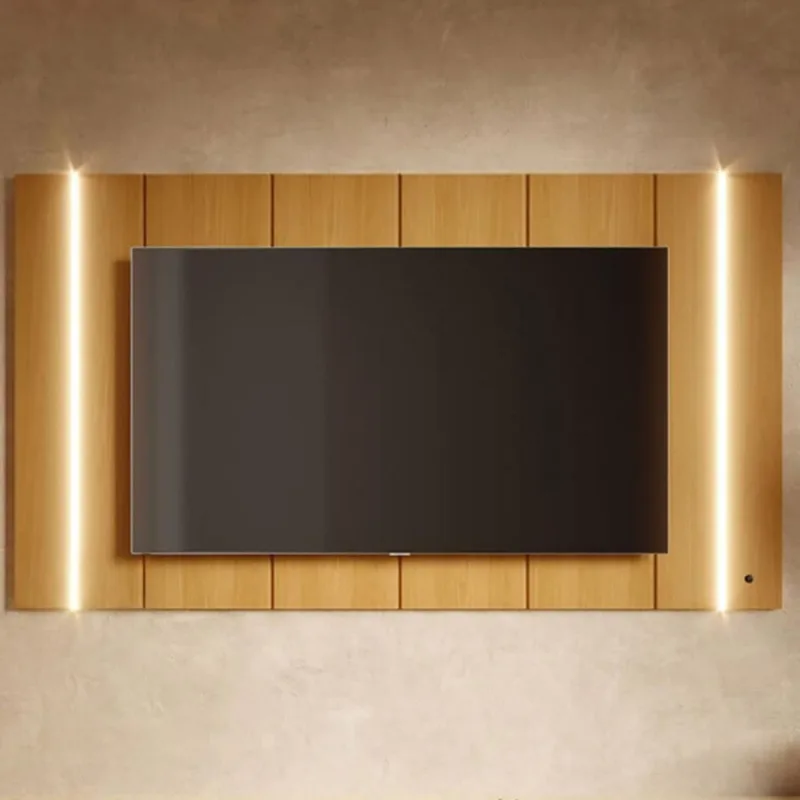 Painel para TV Novare C04 75" 236CM MDP com LED Naturale Amadeirado Lyam Decor - Lyam Decor