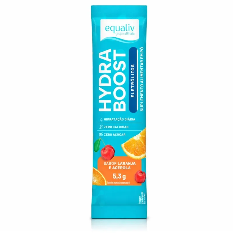 Suplemento Alimentar em Pó Hydra Boost Eletrólitos sabor Laranja e Acerola Equaliv 5,3g