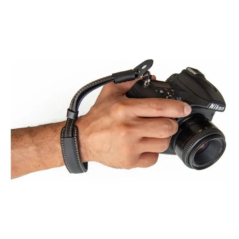 Alça De Mão De Pulso Para Câmera Fotográfica Preto - Preto