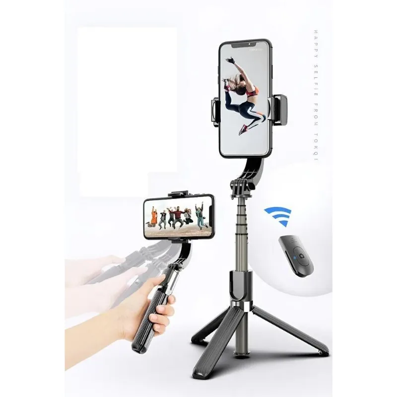 Gimbal Estabilizador Soleste Para Celular - L08 Cor Preto