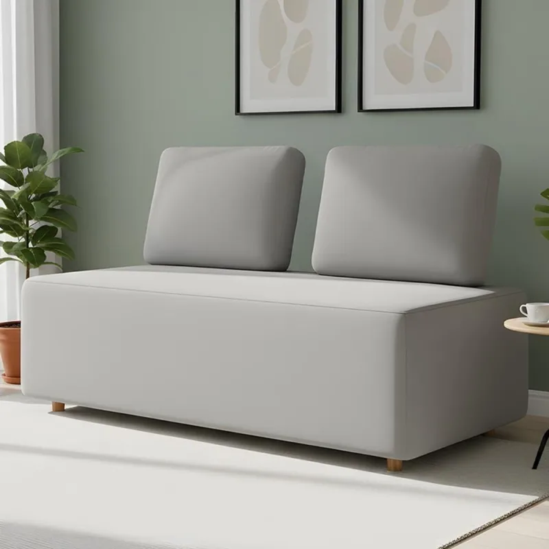 Sofá 2 Lugares 148cm Sala De Estar Rovier Veludo Cinza Z32 - Mpozenato - Mpozenato - Móveis