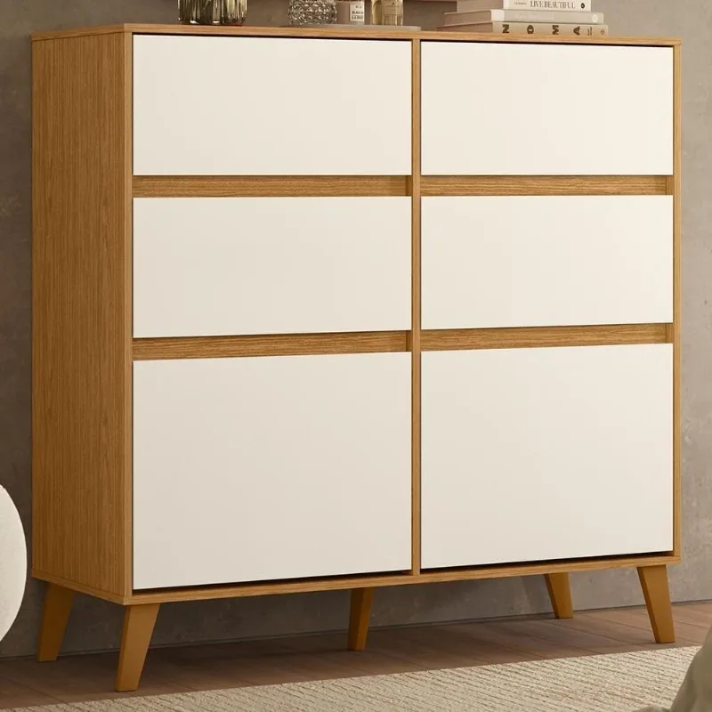 Cômoda Quarto Sapateira Dalia Cinamomo-offa02 4 Gavetas MDF-MDP Off White Mpozenato
