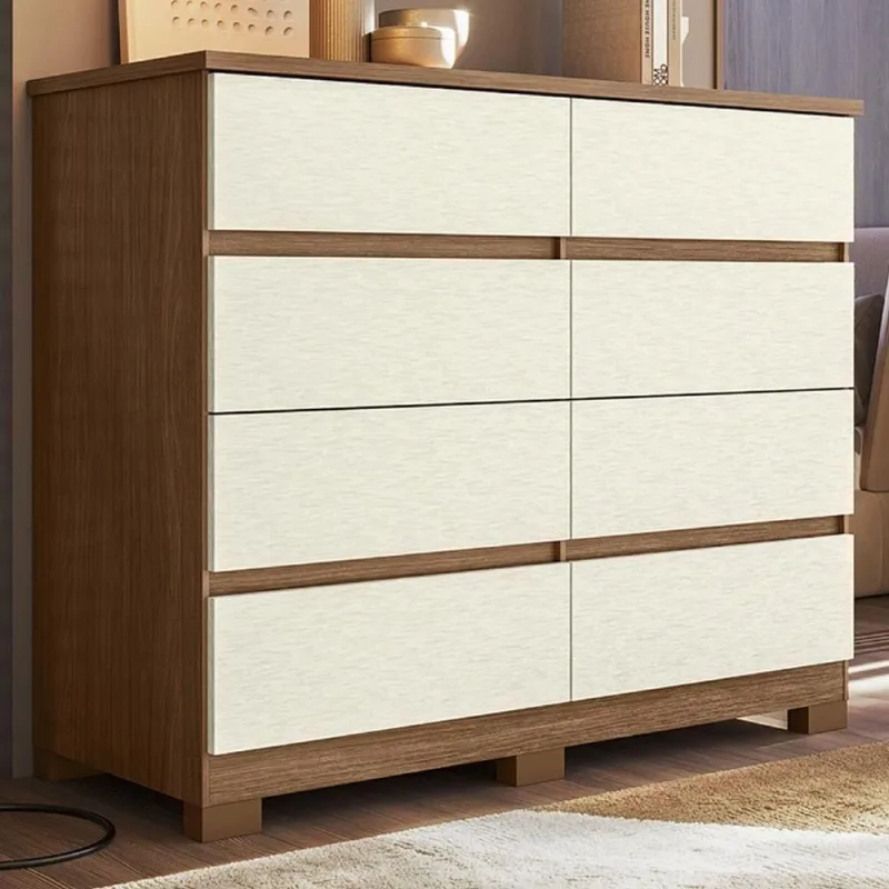 Cômoda Morin 8 Gavetas MDF-MDP sem Puxador Jatobá-areia Mpozenato - Mpozenato - Móveis