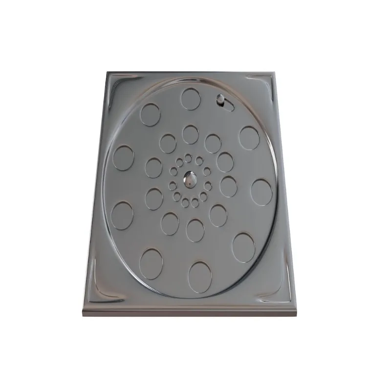 Grelha Premium Rotativa Quadrada 15Cm Inox