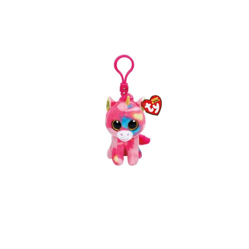 Chaveiro de Pelúcia Ty Beanie Boos Unicórnio Fantasia Rosa com Glitter – Original e Licenciado Toyng