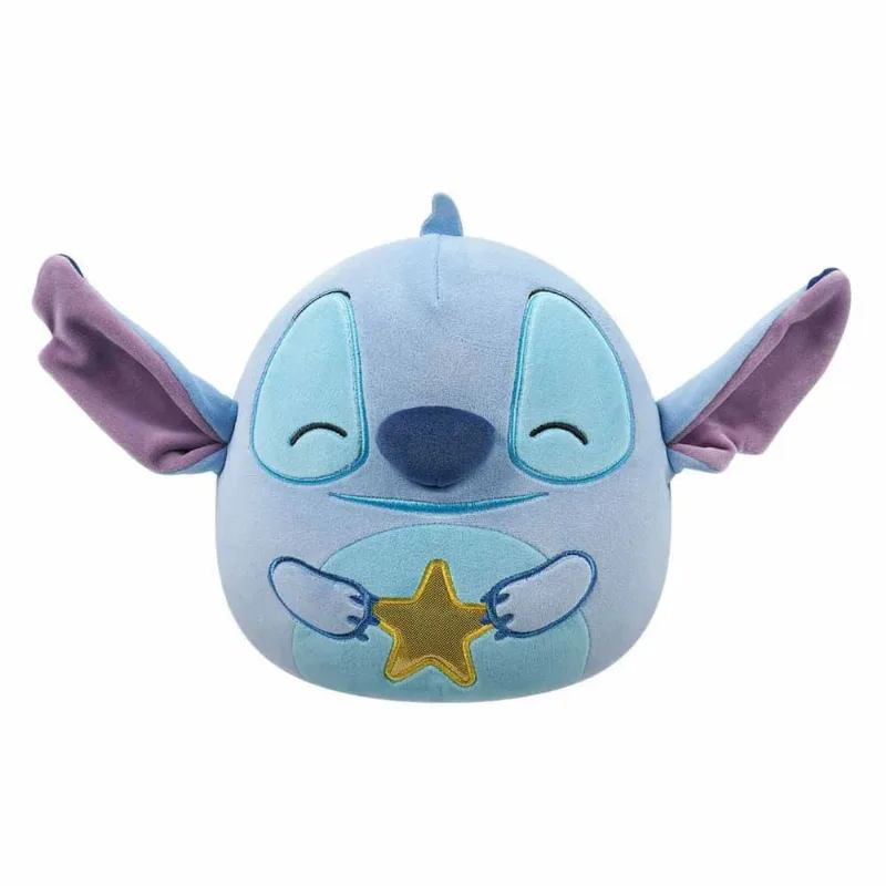 Bicho de Pelúcia Squishmallows Disney Stitch Sunny 3848 com Estrela Amarela Original e Licenciado
