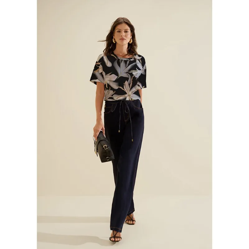 Calca Jeans Wide Prisma Azul 36