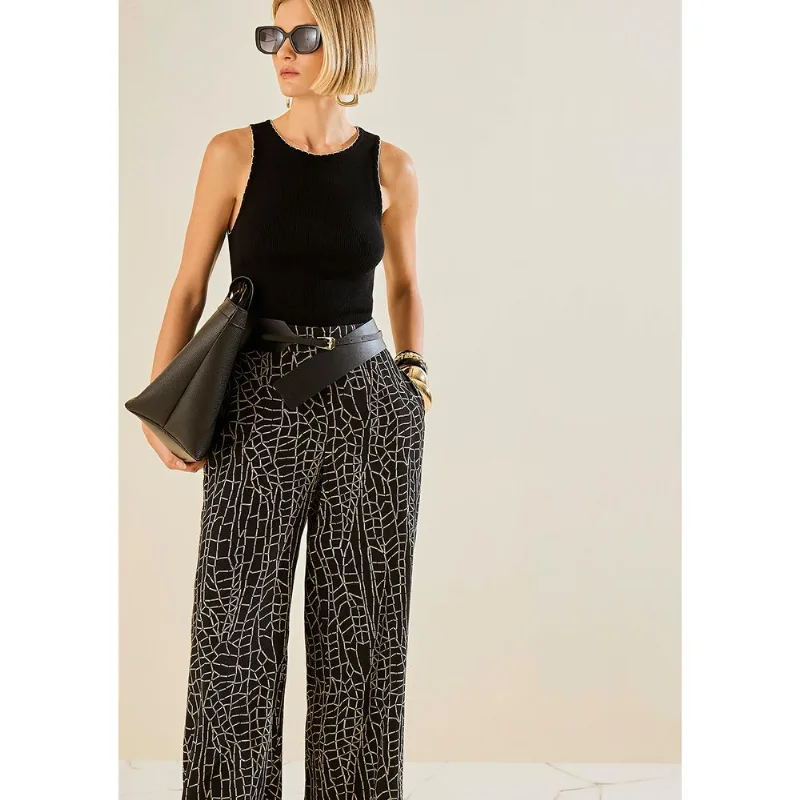 Regata Morena Rosa Ajustada Decote Costas Padrão Preto G