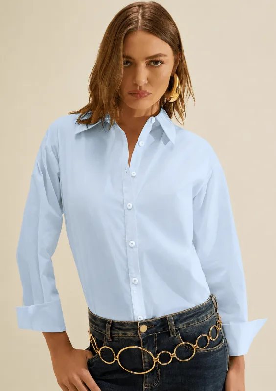Camisa Social Aeris Azul - Morena Rosa
