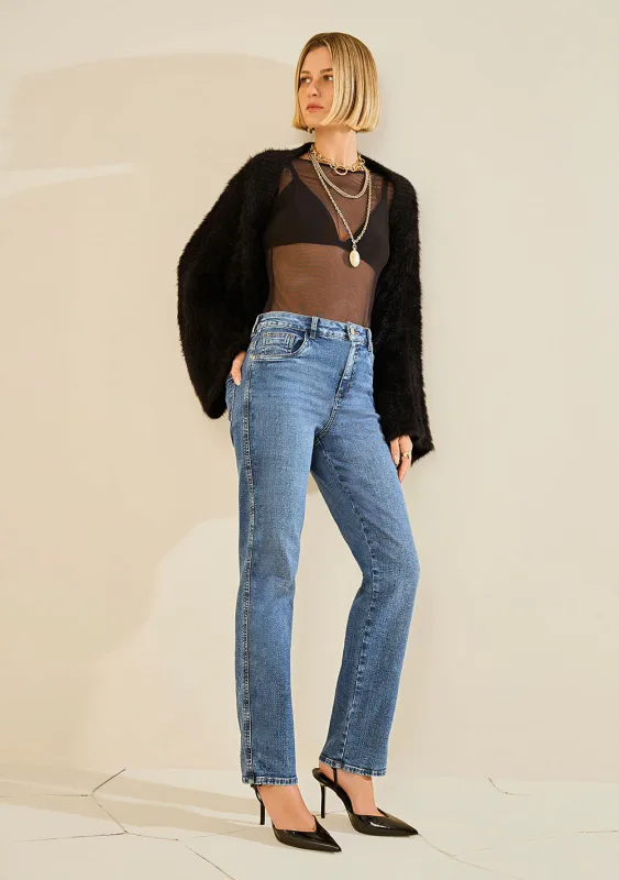 Casaco Morena Rosa Solto Manga Longa Cropped Preto - Morena Rosa - Coleções