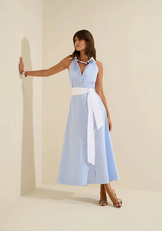 Vestido Midi Aeris Azul - Morena Rosa - Linhas