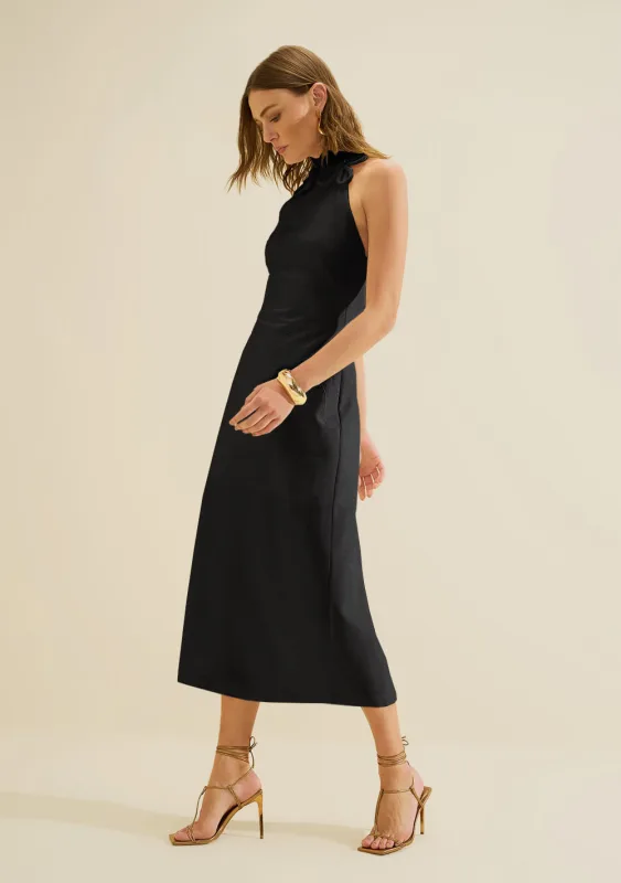 Vestido Gola Alta Origem Preto - Morena Rosa