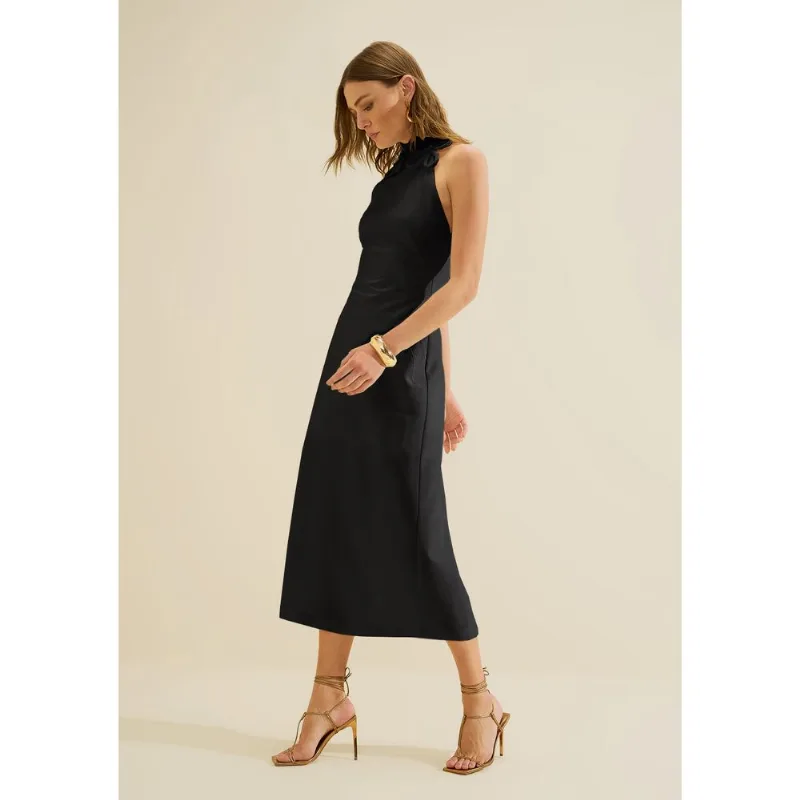 Vestido Gola Alta Origem Preto G