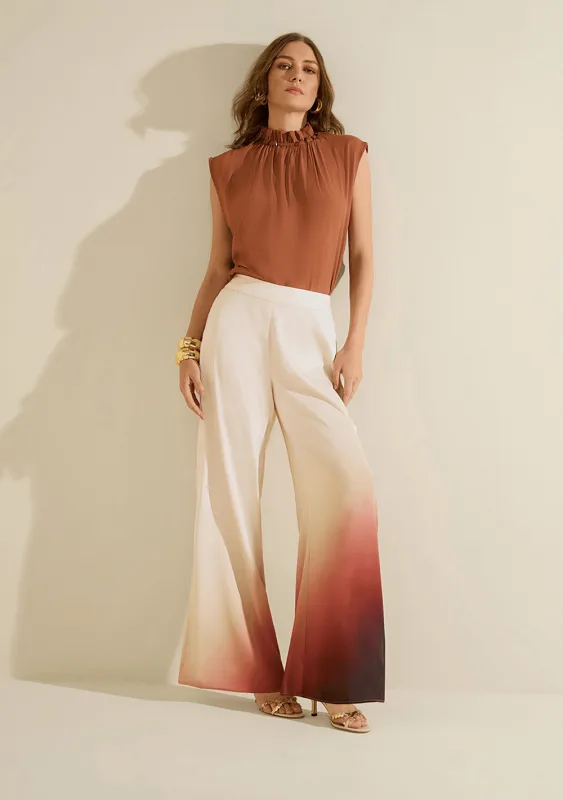 Calça Pantalona Nuance Bege - Morena Rosa - Linhas