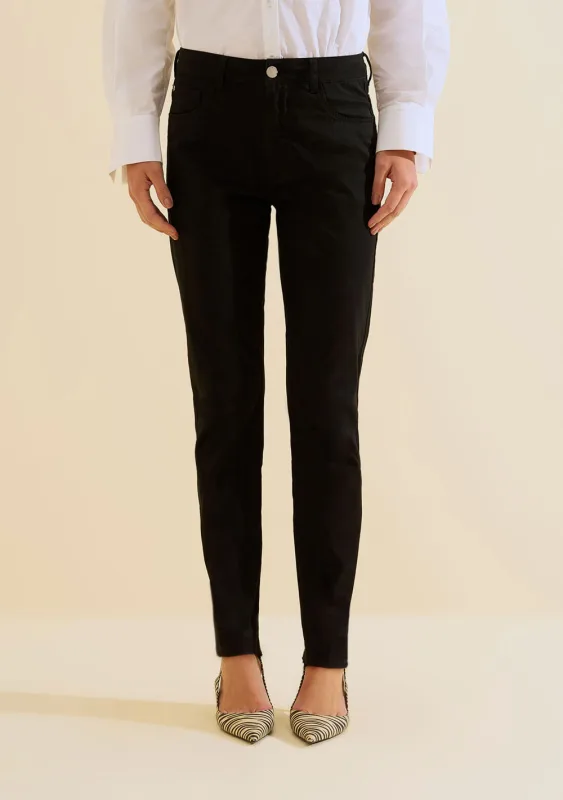Calca Sarja Skinny Refino Preto - Morena Rosa - Linhas