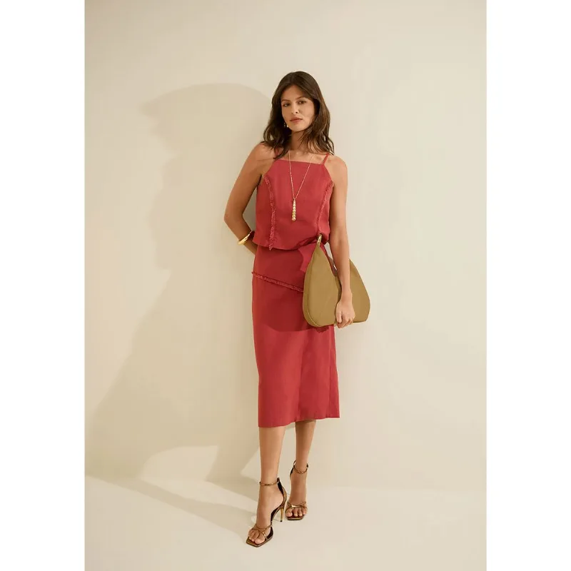 Top Decote Reto Estado Natural Bordo G