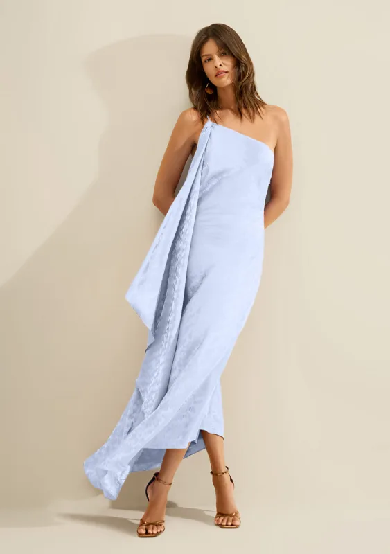 Vestido Um Ombro Só Lumina Azul - Morena Rosa