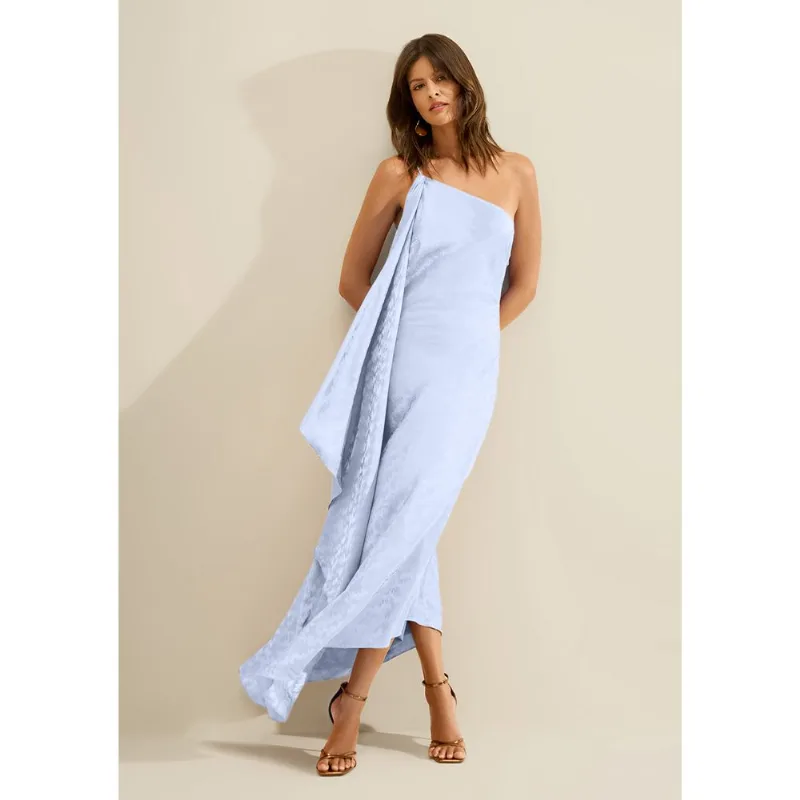 Vestido Um Ombro Só Lumina Azul Escuro M