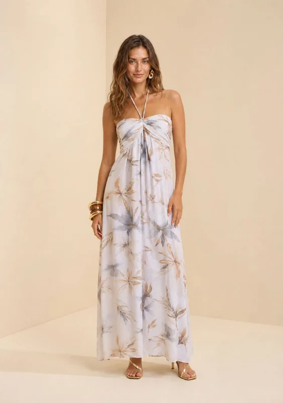Vestido Longo Flora Azul - Morena Rosa - Linhas