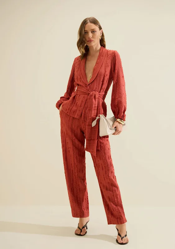Blazer Solto Estado Natural Vermelho - Morena Rosa