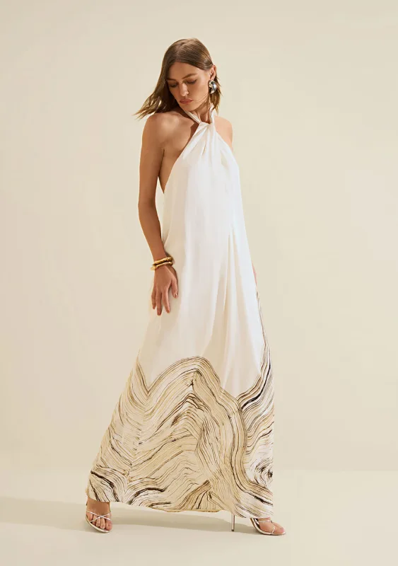 Vestido Cava Francesa Nereia Off White - Morena Rosa - Linhas