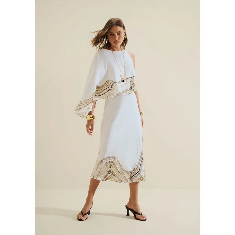 Blusa Capa Manga Longa Nereia Off White G