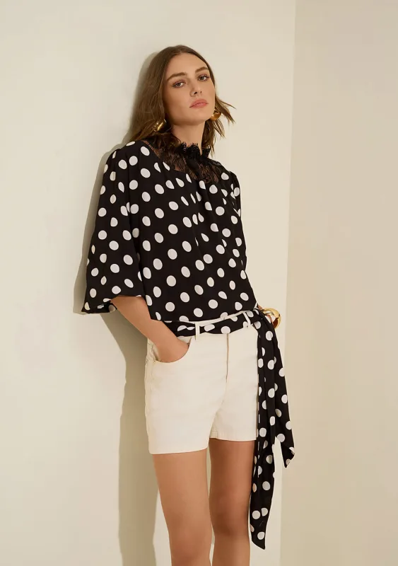 Shorts Reto Salina Off White - Morena Rosa