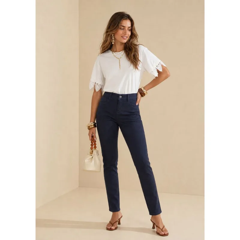 Calca Skinny Profundo Azul 42 - Morena Rosa