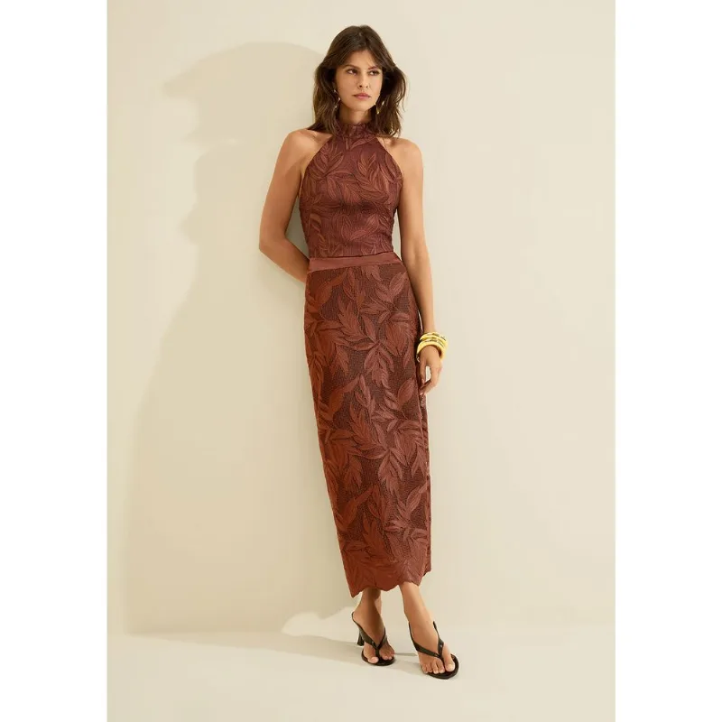 Top Gola Alta Marrom G - Morena Rosa