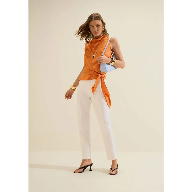 Calça Jeans Mom Aurora Off White 36