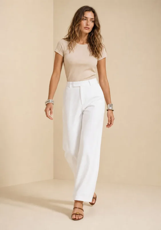 Calca Reta Origem Off White - Morena Rosa - Linhas