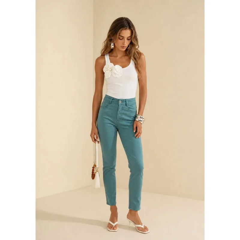 Calca Skinny Ondura Azul 46 - Morena Rosa