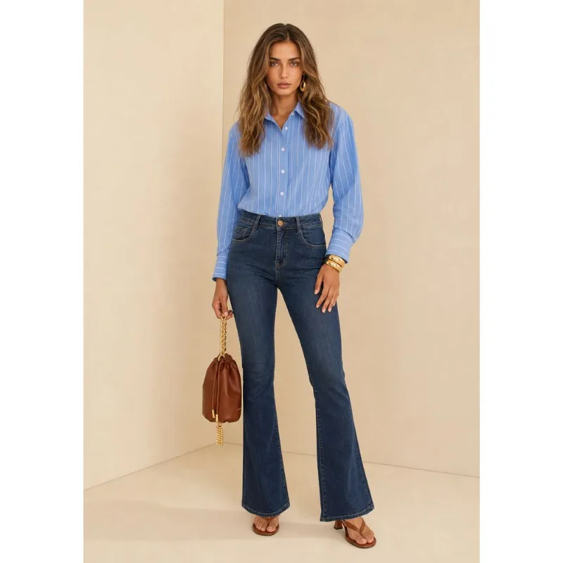 Calca Boot Cut Maré Azul 40