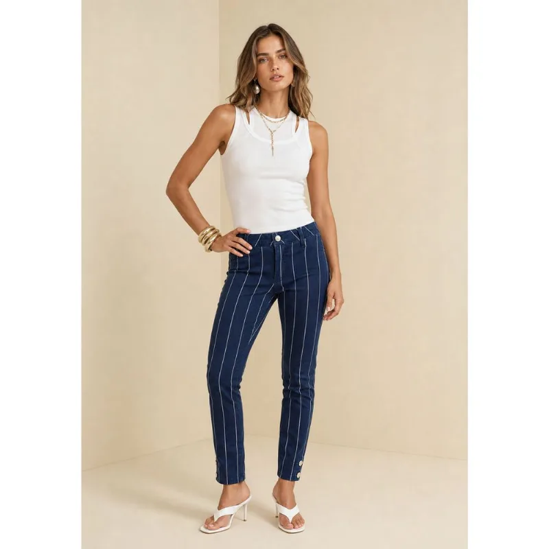 Calça Reta Alta Preto 40