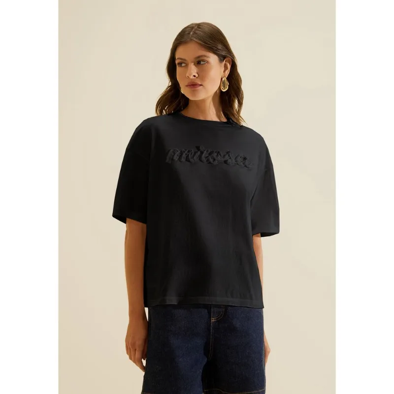Camiseta Manga Curta Arabesca Preto GG