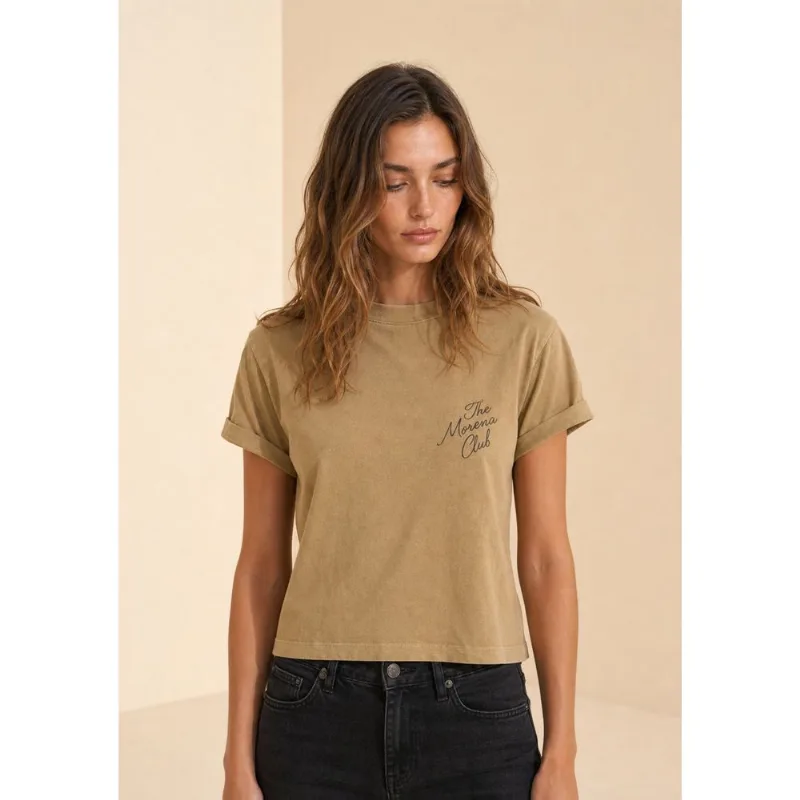 Camiseta Solta Moka Bege G